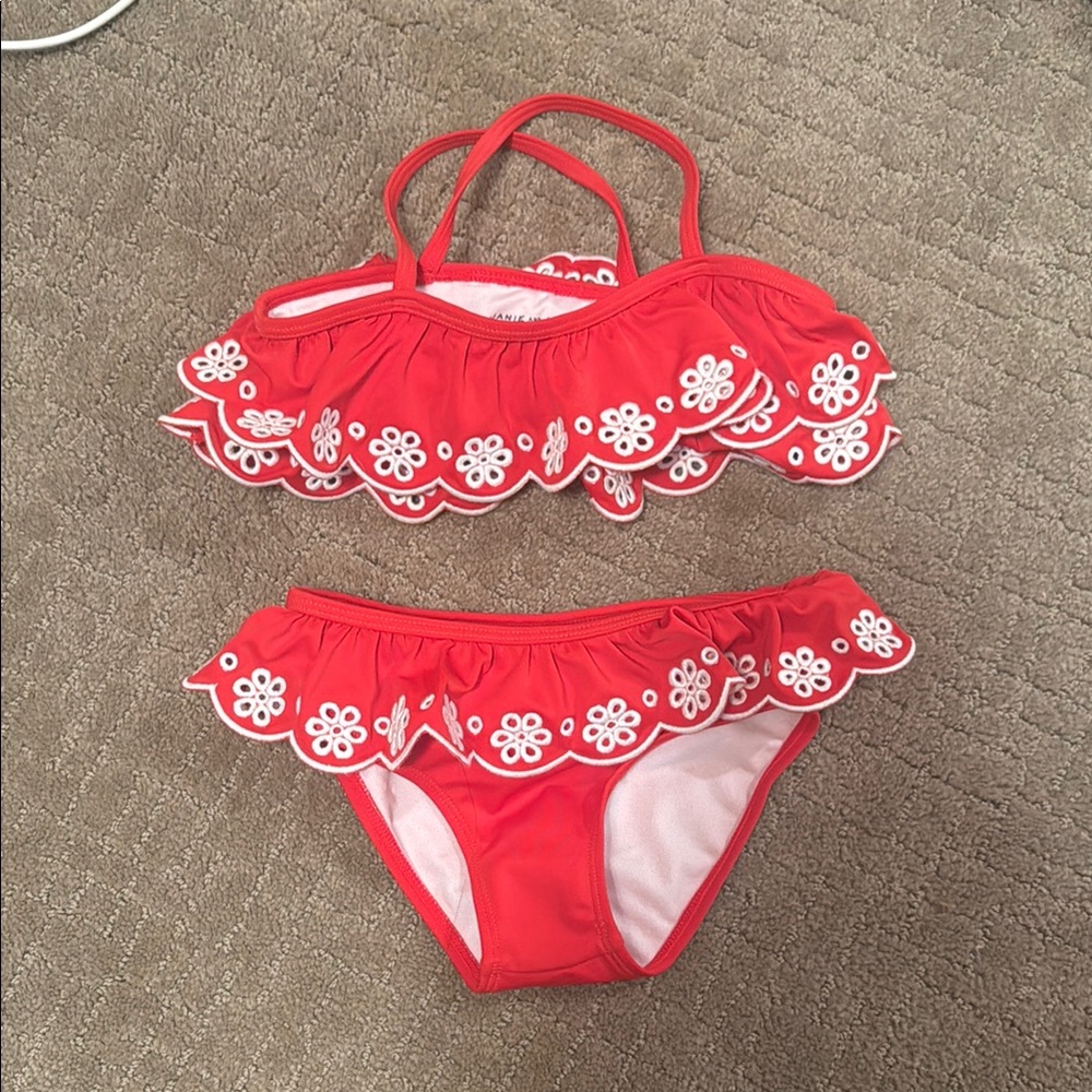 Janie and Jack Red Floral Bikini NEW no tags